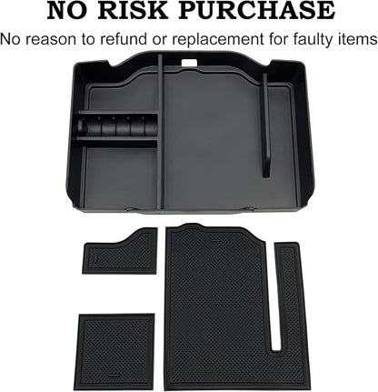 Center Console Organizer fit for Dodge RAM 1500 2500 3500 2026 2025 2024 2023 2022-2019 Accessories Interior Storage Box Armrest Storage Tray (Black) NOT FIT for 40/20/40 Split Bench Seat.