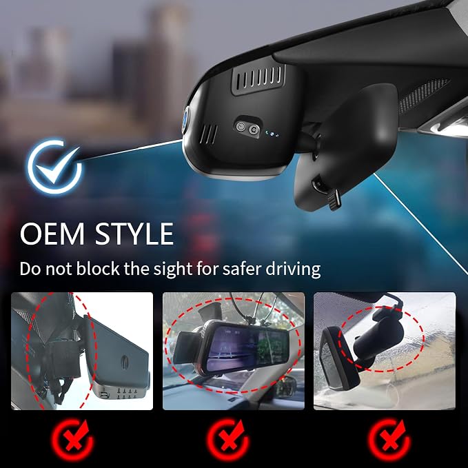 Mangoal Front 4K & Rear 1080p Dash Cam Custom fit for Honda HRV Gen3 RU 2023-2026(Model B), Integrated OEM Look, UHD 2160P Video, WiFi & App, GPS, 128GB Card