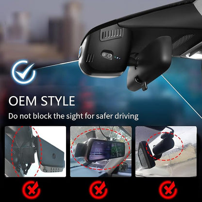 Mangoal Front 4K & Rear 1080p Dash Cam Custom fit for Honda HRV Gen3 RU 2023-2026(Model B), Integrated OEM Look, UHD 2160P Video, WiFi & App, GPS, 128GB Card