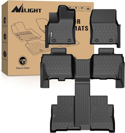 Nilight TPE Floor Mats for Toyota Sequoia 2023 2024 2025 2026 All Weather Custom Fit Heavy Duty Floor Liners