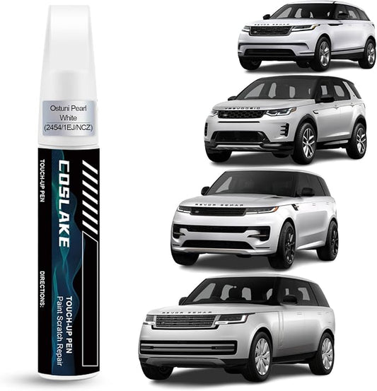 Car Touch Up Paint(Ostuni Pearl White(2454/1EJ/NCZ)) for Landrover, Car Paint Scratch Repair Kit, Quick & Easy Solution, 2 in 1 Scratch Remover Pen with Disposable Micro Applicators