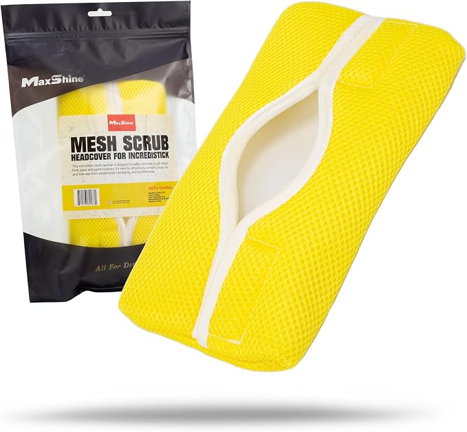 Maxshine Mesh Scrub Microfiber Replaceable Head Cover for Premium IncrediStick – Scratch-Free Cleaning for Cars, Trucks, Boats & RVs – Car Detailing Accessory