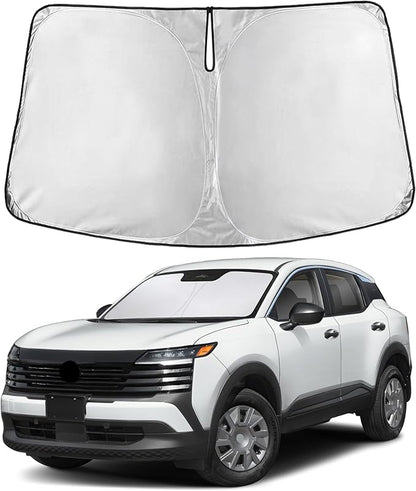 EcoNour Windshield Sunshade Compatible for Nissan Kicks 2025 2026, Sun Visor for Front Windshield & Window Sun Shade Cover, UV Heat Blocker & Protector, Car Accessories