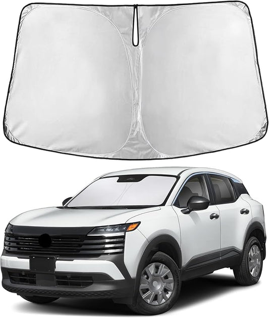 EcoNour Windshield Sunshade Compatible for Nissan Kicks 2025 2026, Sun Visor for Front Windshield & Window Sun Shade Cover, UV Heat Blocker & Protector, Car Accessories