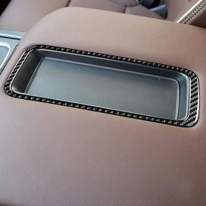 Real Premium Carbon Fiber Fit for Chevy Silverado/GMC Sierra 1500 2014-2018 for 2500/3500HD 2015-2019 Car Center armrest Storage Box Frame Trim Decals Sticker Auto Interior Accessories Cover Black