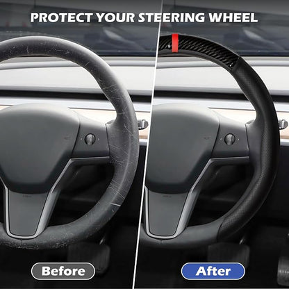 Frani Nappa Leather Steering Wheel Cover,Universal Fit 15 Inch-Premium Non-Slip Breathable Comfort Grip for Cars Trucks SUVs,Anti-Slip Durable Interior Upgrade Sporty