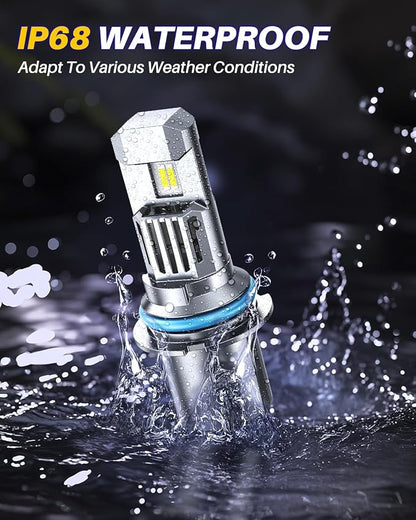 AUTOONE 9004 Bulb, 9 Times Brighter 36000LM 9004 HB1 Bulb, 3 Min Quick Install, 20 Years Lifespan, No Flicker
