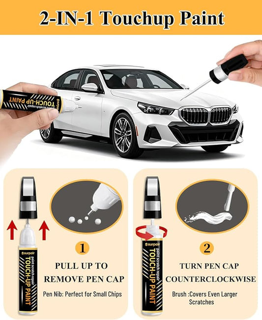 Urban Gray Pearl NH-912P Touch up Paint for Honda OEM Color Match Car Scratch Repair Kit for Nicks & Chips Scratches Quick & Easy Paint Fix 2-In-1 Car Scratch Remover Pen