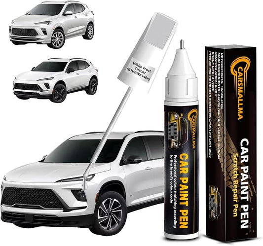 White Frost Tricoat(G1W/WA140X) Car Touch Up Paint for Buick, Color Accurate Car Paint Scratch Repair Pen Kit Quick & Easy Fix Vehicle Chips and Automotive Nicks Scuff