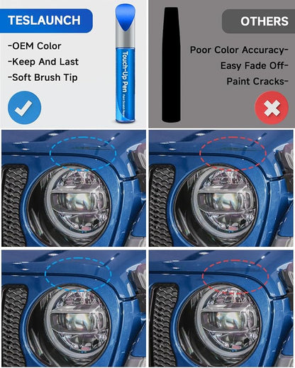 Touch Up Paint Compatible with Jeep Exact Match Touch Up Paint Car Scratch Repair (Hydro Blue/Laser Blue Pearl(PBJ/MBJ) Compatible with Cherokee/Compass/Liberty)