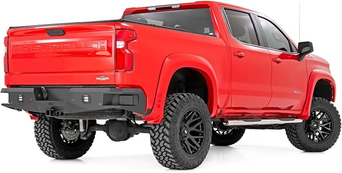 Rough Country Stainless Steel Oval Nerf Steps for Chevy Silverado & GMC Sierra 1500/2500HD/3500HD (2019-2026) Crew Cab - OEM Style Rails with Built-in Side Steps