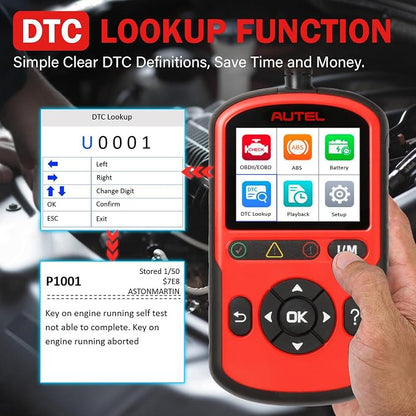 Autel OBD2 Scanner AutoLink AL549: Check Engine Code Reader ABS Diagnostic Tool, Universal Car Battery & Alternator Test, Upgrade Ver. of Autel AL519 MaxiLink ML519 OBDII CAN Diagnostic Scan Tool