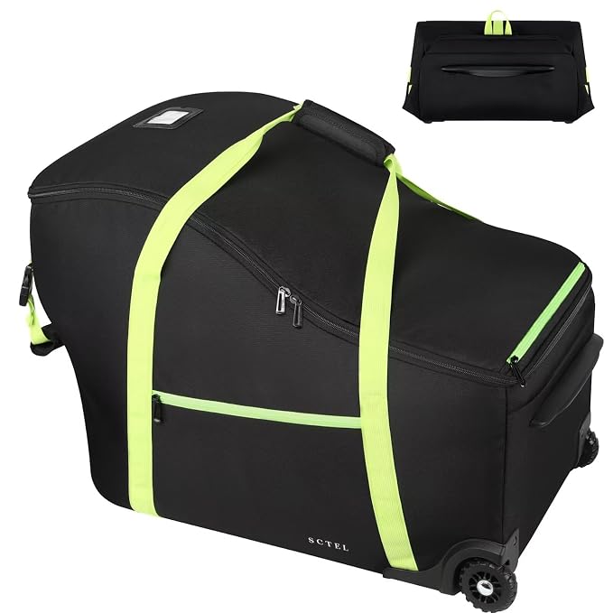 SCTEL Baby Car Seat Travel Bag Fit Chicco Keyfit 35 and Anti-rebound Bar Base, Doona Car Seat Stroller and Base, Nuna Pipa Travel Bag, Infant Car Seat Bags for Air Travel, Doona Travel Bag