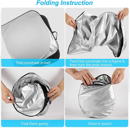 XHRING Windshield Sun Shade for Lexus is IS250 IS350 IS300 IS460 is Couple ES ES350 RC CT LS UX Series Accessories, Car Front Window Sunshade Sun Visor Shield for Lexus Sedans Sun Protection