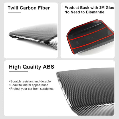 Carbon Fiber Center Armrest Cover Compatible with Honda Accord 2018–2022, Interior Console Lid Trim Accessories for 10th Gen Accord