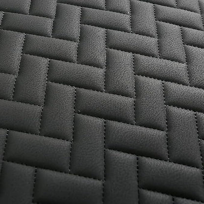 West Llama Full Set Car Seat Covers for Front and Rear Bottom Seats Only, Luxury PU Leather Car Seat Pads Protectors Waterproof and Wear-Resistant,Black