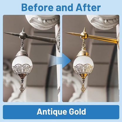 SENVEN Liquid Gold Leaf Paint High Gloss Multi Surface Rich Gold Paint for Metal, Wood, Plastic, Canvas, Appliance, Furniture Scratch Repair & Art Handcrafts 30ml/1.5oz Fast Drying Acrylic Metallic Finish