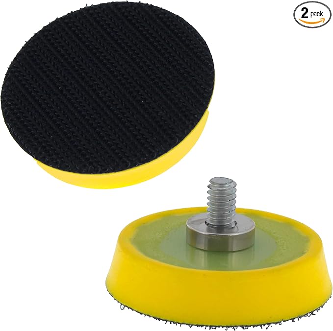 Dura-Gold Pro Series 2" Hook & Loop DA Backing Plate Pad, 2 Pack - Flexible Dual-Action Random Orbital Sander Polisher Pad, 5/16" Threads For Auto Woodworking Sandpaper Sanding Car Polishing Detailing