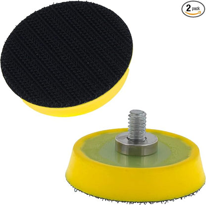 Dura-Gold Pro Series 2" Hook & Loop DA Backing Plate Pad, 2 Pack - Flexible Dual-Action Random Orbital Sander Polisher Pad, 5/16" Threads For Auto Woodworking Sandpaper Sanding Car Polishing Detailing