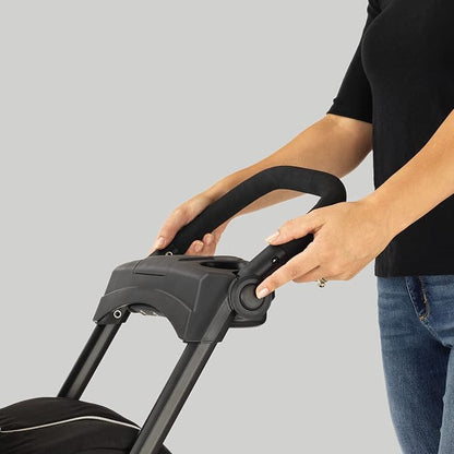 Chicco KeyFit Caddy Frame Stroller, Accepts All Chicco Infant Car Seats, Adjustable Handle, Parent Tray, Black/Black