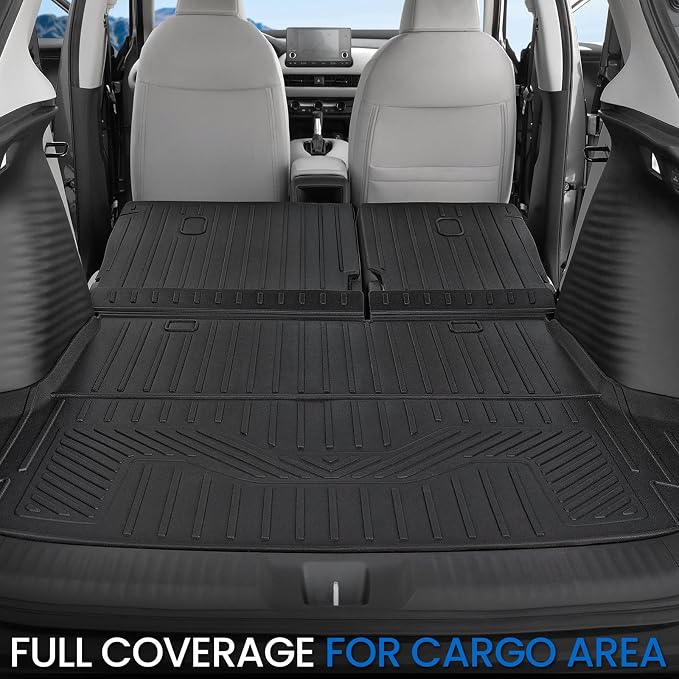 Floor Mats Set for 2023-2025 2026 2027 Honda HR-V, All Weather TPE Backrest Mat Trunk Mat Cargo Liner Door Sill Guards Accessories for HRV