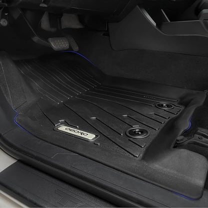 OEDRO Upgraded Floor Mats Fit for Toyota Tacoma 2016-2023 (Only for Double Cab & Automatic), All Weather TPE Tacoma Floor Liner Front and Rear 2 Row Mats,Black