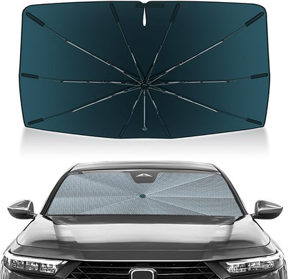 Autorder Windshield Sun Shade Umbrella for 2023-2026 Honda Accord Accessories,Upgraded Ice Crystal Material,Easy Setup Umbrella Sunshade for Car Windshield,100% Sun Blocking