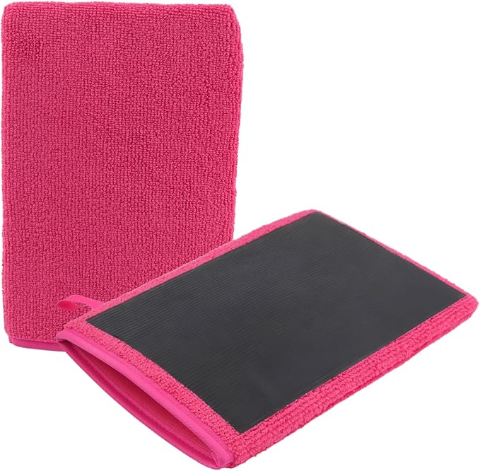 2PCS Car Clay Mitt Auto Detailing,Soft Clay Bar Mitt for Cleaning Car Surfaces,Anti-Scratch Clays Mitts for Cars Detailings to Replace Traditional Clays Bar Cars Accessories (Red/2PCS)