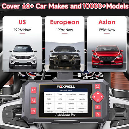 FOXWELL OBD2 Scanner Diagnostic Tool NT604, ABS/SRS/Transmission/Check Engine Code Reader for Cars and Trucks, 2026 diagnostic scanner for all vehicles, EN/ES Ver., Lifetime Update, Live Data, AutoVIN