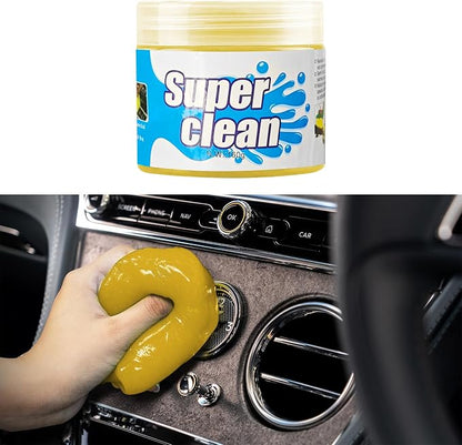 Car Cleaning Gel, Car Cleaning Supplies, Car Cleaning Putty, Universal Car Cleaning Kit Auto Detailing Tools Car Accessories Fit for Automotive, Keyboard, Camera, Printers (Yellow, 1PCS)