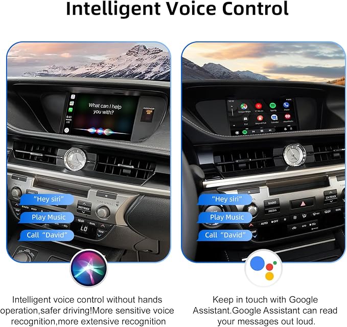 Decoder Adapter Retrofit Kit Compatible with Lexus 2014-2017 ES200/NX2O0/NX300/ES250/ES300/RX200t/CT200h/IS250, Supports Wireless CarPlay Android Auto/ Voice Control/ Mirror Link/ Camera/USB Drive