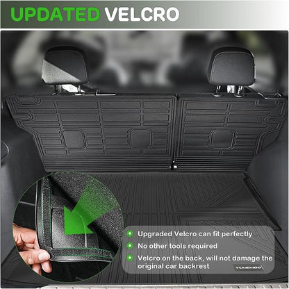 Floor Mats for 2021-2026 Nissan Rogue Upgrade Trunk Mat with Backrest Mat All Weather Floor Liners TPE Rubber Cargo Liner Fit for 2026 Nissan Rogue Anti-Slip Full Set Automobile Mats Accessories