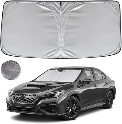 KAYZT Windshield Sun Shade for 2017-2023 Subaru Impreza WRX Sedan Impreza WRX Hatchback WRX STI Foldable Sunshade Front Window Custom Fit Car Accessories