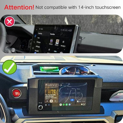 Dashboard Storage Box Compatible with 2024 2025 Toyota Tacoma and 2025 4Runner Accessories Center Console Screen Dash Organizer Tray (for 8-inch screen)