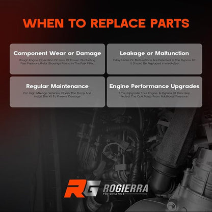 Rogierra CP4 Disaster Prevention Bypass Kit for 2011-2022 Ford F250 F350 F450 F550 Super Duty 6.7L, Replaces CP4-6.7F-BP-G2.1 & 7031190