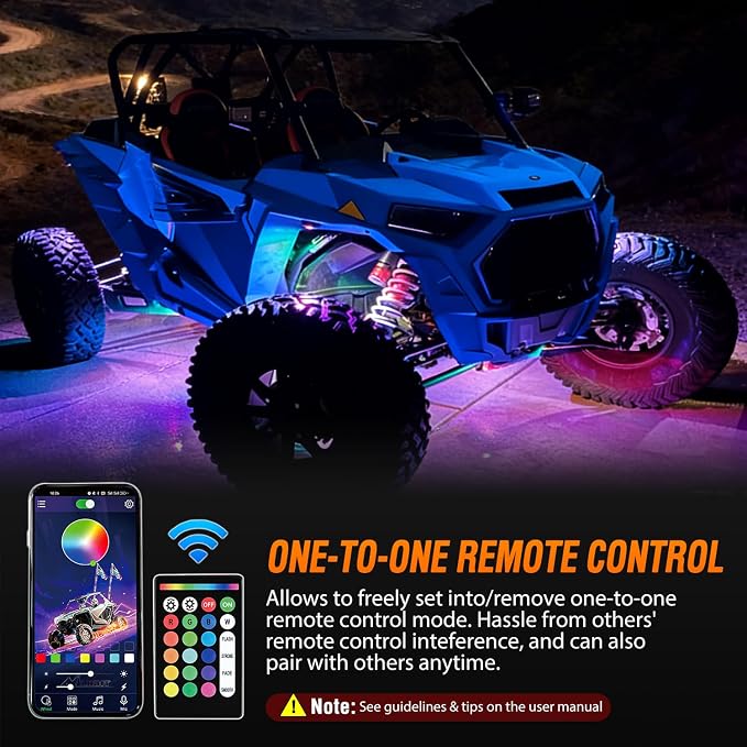 Nilight RGB LED Rock Lights Kit 12 Pods Underglow Multicolor Neon Pod with Remote & Bluetooth App Control DIY Flashing Music Mode Wheel Well Light for Truck ATV UTV RZR SUV