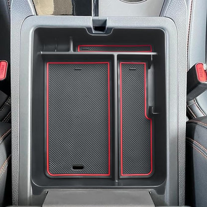 EDBETOS Center Console Organizer Compatible with 2023-2026 Honda Pilot, 2024 2025 2026 Honda Ridgeline/Passport Insert Tray Secondary Storage Armrest Box ABS Plastic Material, Red