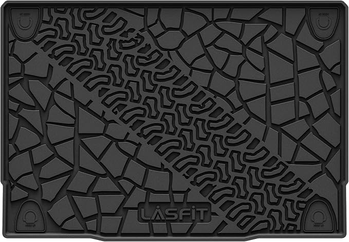 LASFIT Cargo Mat for 2021-2026 Ford Bronco 4-Door TPE Cargo Area Mat Custom Fit Full Coverage Trunk Liner All Weather Protector, Non-Slip