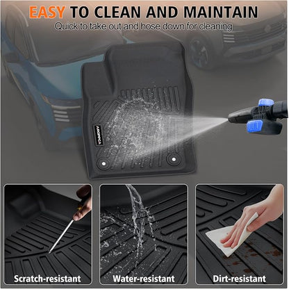 All Weather Car Floor Mats Cargo Liner with Backrest Mat for 2025 2026 Nissan Kicks SV/SR 2-Row, TPE Rubber Floor Liners Full Set Automotive Mats for 2025 2026 Nissan Kicks Accessories