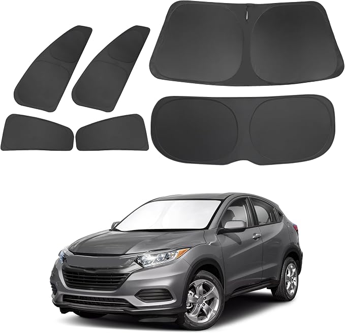 TINGLU Window Shades for Honda HR-V 2016-2022 Accessories Car Side Full Windows Rear Triangular Windshield Sun Shade Sun UV Rays & Privacy Protection for Camping 6PCS