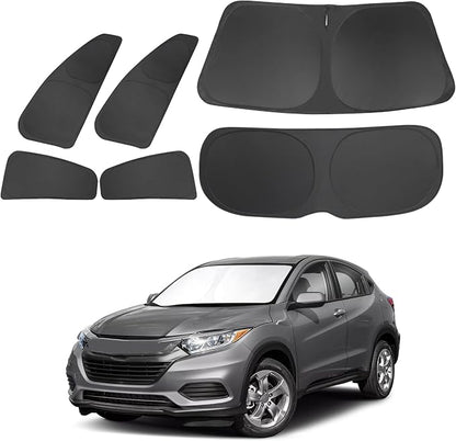 TINGLU Window Shades for Honda HR-V 2016-2022 Accessories Car Side Full Windows Rear Triangular Windshield Sun Shade Sun UV Rays & Privacy Protection for Camping 6PCS