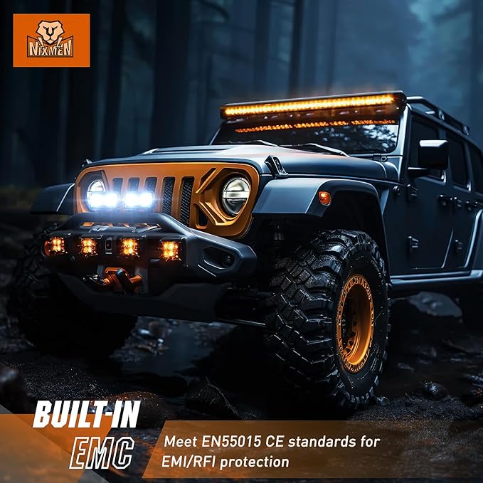 Nilight Motorcycle LED Pods 2 PCS 3 Inch Flood Offroad Fog Light 1160LM Driving Auxiliary Lights w/18AWG DT Wiring Harness Kit for ATV Truck Boat Tractor Forklift