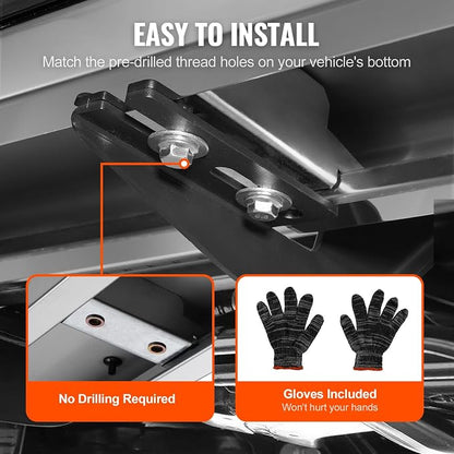 VEVOR Running Boards, 6" Step Bars Compatible with 2009-2018 Dodge Ram 1500/2010-2023 Ram 2500/3500 (Includes 2019-2023 Classic) Crew Cab, 201 Stainless Steel Side Steps Nerf Bars, 500LBS, 2 PCS