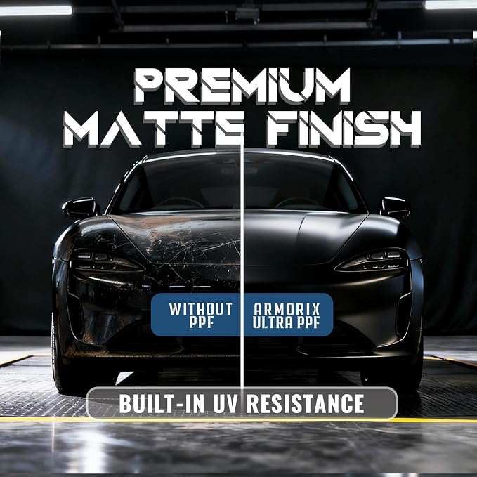 Rockrose Ultra TPU Matte PPF Film for Car Paint Protection 36 in x 50FT Self-Healing, UV Protection, Scratch & Stain Resistant, Hydrophobic, Wet Installation, Strong Adhesive, 7.5 mil Thickness