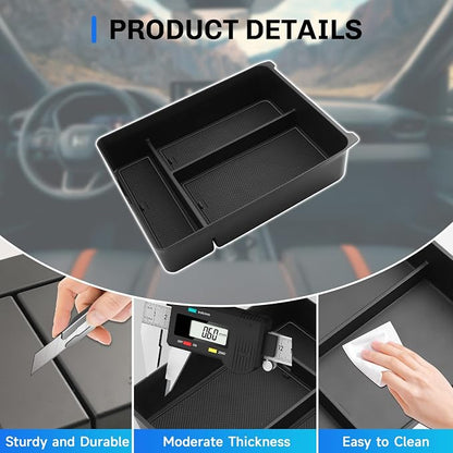 SXCY for 2026 Honda Pilot Center Console Organizer for 2026 Honda Pilot Accessories Console Tray for 2024 2025 2026 Pilot 2024 2025 2026 Passport Console Organizer (Type B Black)