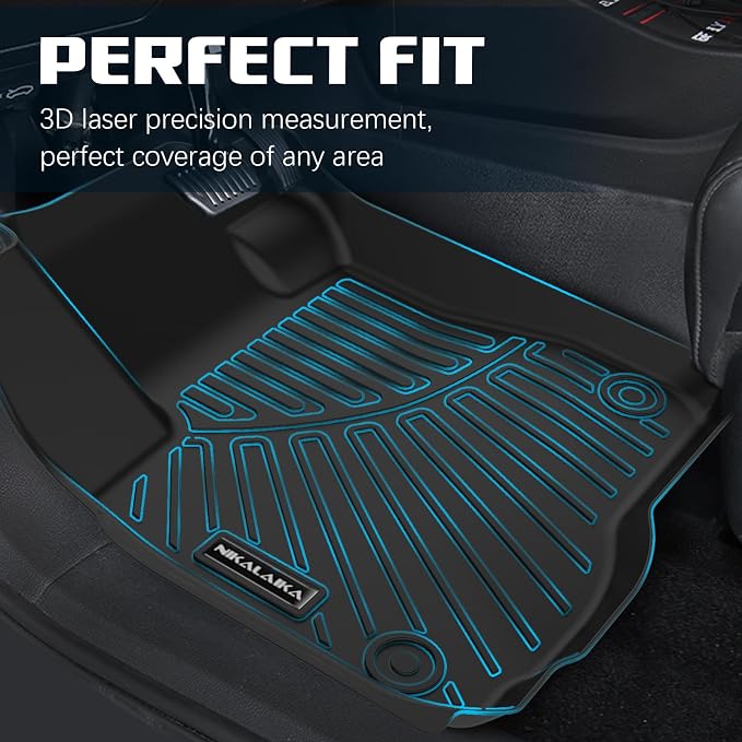 Floor Mats & Cargo Liner & Backrest Mat for 2021-2025 2026 Buick Envision All Weather Protection TPE Rubber Floor Liner for Envision Full Set Mat Automotive Accessories, Black