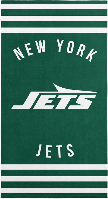 Northwest NFL New York Jets Unisex-Adult Beach Towel, 30" x 60", Stripes