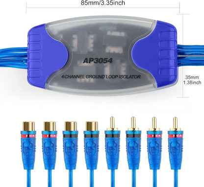 Four Channel Ground Loop Isolator Car Audio 4 RCA AP3054
