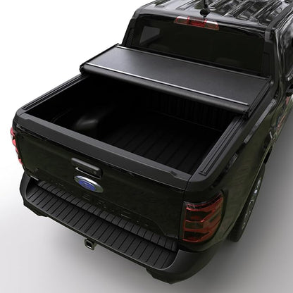 Soft Tri-Fold Truck Bed Tonneau Cover Compatible with 2022-2026 Ford Maverick | 4'6" Bed (54.4") | CFST-037