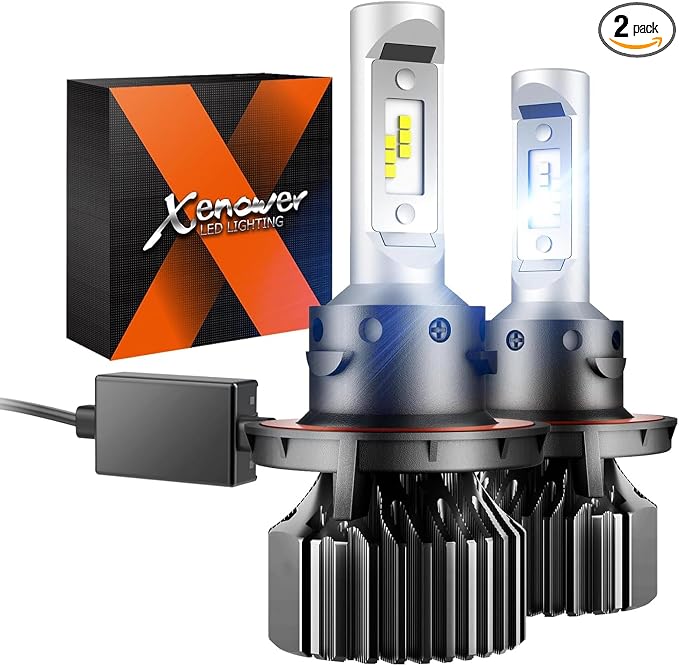 SEALIGHT H13 Light Bulbs, 30000LM 700% Brighter with Turbo Fan,5 Mins Quick Installation, IP67 Waterproof Bulbs 9008 Pack of 2